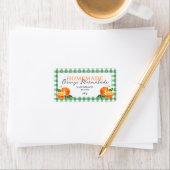 Orange Marmalade Jar Label Personalized Gingham  ラベル (インサイチュ)