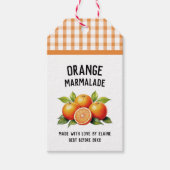 Orange marmalade Preserveラベルパター市松模様にン ギフトタグ (正面)
