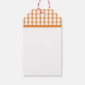 Orange marmalade Preserveラベルパター市松模様にン ギフトタグ (裏面)