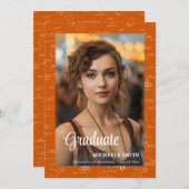 Orange Math College Script Photo Graduation 案内状 (正面/裏面)