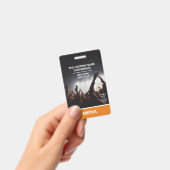 Orange Media Access Pass QR Code Custom Conference バッジ (手持ち)