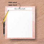 Orange Minimalist Custom Notepad | Cute Gift ノートパッド