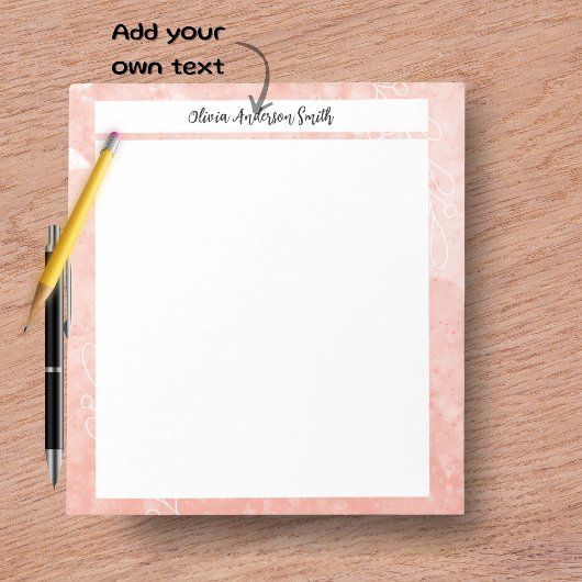 Orange Minimalist Custom Notepad | Cute Gift ノートパッド