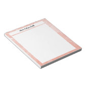 Orange Minimalist Custom Notepad | Cute Gift ノートパッド (アングル)