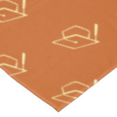 Orange Modern Graduation Photo Cap Pattern テーブルクロス (アングル)