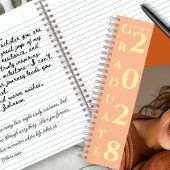 Orange Modern Photo Graduation Guestbook ノートブック
