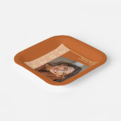 Orange Modern Photo Graduation Party ペーパープレート (傾斜あり)