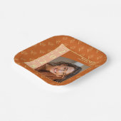 Orange Modern Photo Graduation Party ペーパープレート (傾斜あり)