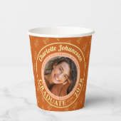 Orange Modern Photo Graduation Party  紙コップ (裏面)