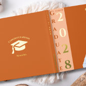 Orange Modern Photo Graduation Party Gold ゲストブック