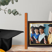 Orange Modern Photo Graduation Party Gold ゲストブック