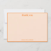 Orange Modern Retro Graduation 2026 Checker サンキューカード (正面)