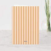 Orange Modern Stripe Bridesmaid Proposal カード (裏面)