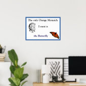 Orange Monarch Poster ポスター (ホームオフィス)