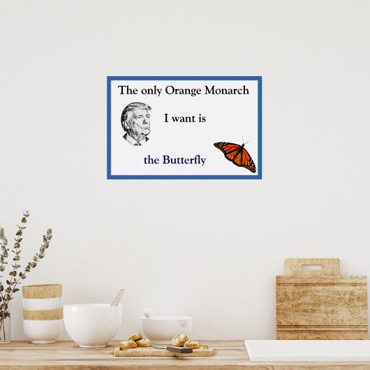 Orange Monarch Poster ポスター (キッチン)