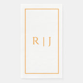 Orange Monogram Spring Summer Elegant Wedding (正面)