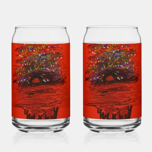 Orange Moon Landscape ガラス缶 (裏面)