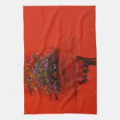 Orange Moon Landscape Kitchen Towel キッチンタオル (縦)