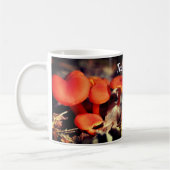 Orange Mushrooms Nature Personalized コーヒーマグカップ (左)