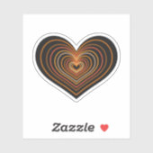 Orange Neon Heart Sticker シール (シート)