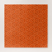 Orange Nested Hexagons Jigsaw Puzzle ジグソーパズル (横)