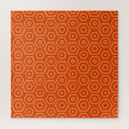 Orange Nested Hexagons Jigsaw Puzzle ジグソーパズル