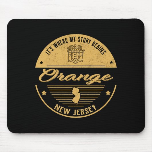 Orange New Jersey Its Where My Story Begins  マウスパッド (正面)