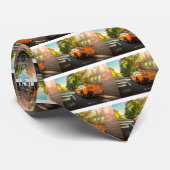 Orange Nissan GT-R Ripping through Seattle streets ネクタイ (ロール)