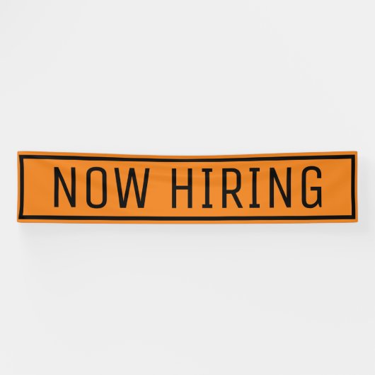 Orange Now Hiriting Sign Banner 横断幕 (横)