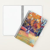 Orange Oak Tree Abstract Landscape ノートブック (内側)