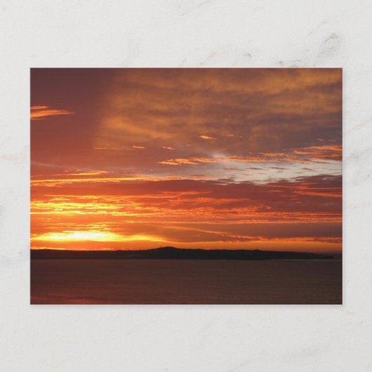 Orange Ocean Sunset Photography  ポストカード (正面)