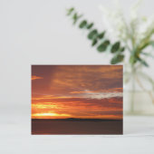 Orange Ocean Sunset Photography  ポストカード (スタンド正面)