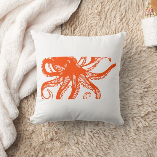 Orange Octopus  クッション (ブランケット)