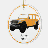 Orange Off-Road Utility Vehicle 7 slot grille セラミックオーナメント (左)