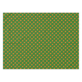 Orange On Green Polka Dots Pattern Design  テーブルクロス (正面(横))