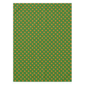 Orange On Green Polka Dots Pattern Design  テーブルクロス (正面)