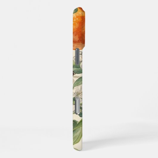 Orange Orchard  – Hand-Drawn Citrus Fruit  iPhoneケース (右側面)