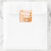 Orange orchid Thank You For your order スクエアシール (バッグ)