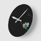 Orange Orchid Wall Clock ラウンド壁時計 (傾斜)