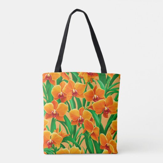 Orange Orchids Tote Bag トートバッグ (裏面)
