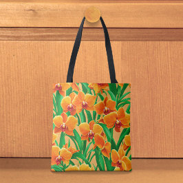 Orange Orchids Tote Bag トートバッグ
