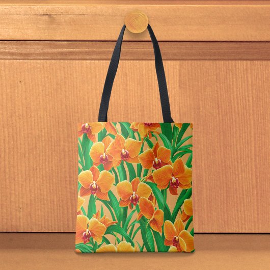 Orange Orchids Tote Bag トートバッグ
