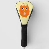 Orange Owl Design ゴルフヘッドカバー (正面)