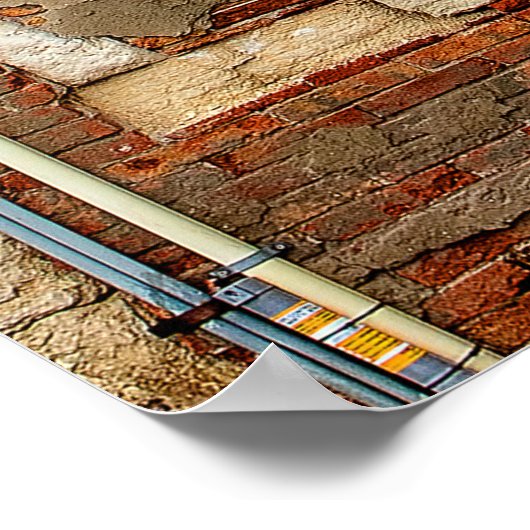 ORANGE PAINTED BUILDING FACADE ポスター (角)