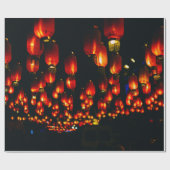 ORANGE PAPER LANTERNS DURING NIGHT TIME ラッピングペーパー (フラット)