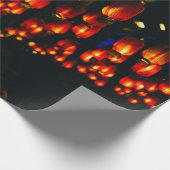 ORANGE PAPER LANTERNS DURING NIGHT TIME ラッピングペーパー (角)