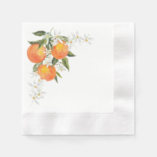 Orange Paper Napkin 縁ありカクテルナプキン (正面)