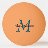 Orange  personalisiert mit Monogramm 卓球ボール (正面)