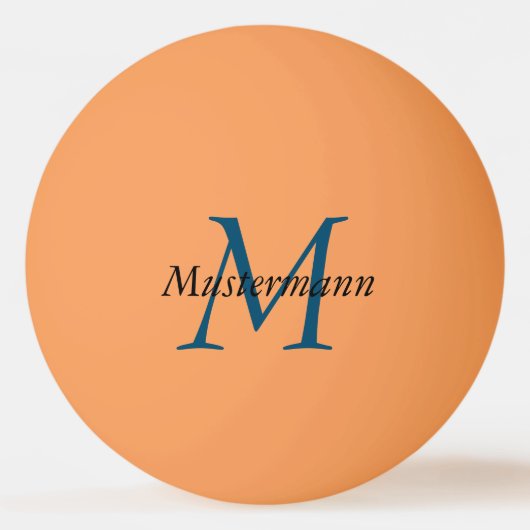 Orange personalisiert mit Monogramm 卓球ボール (正面)