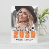 Orange Photo Graduation サンキューカード (スタンド正面)